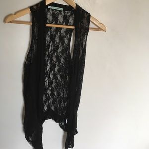 Maurice’s black lace vest, M.